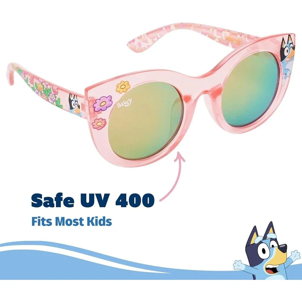 Bluey Bingo Girls Pink Cat Eye Sunglasses *Case Included*